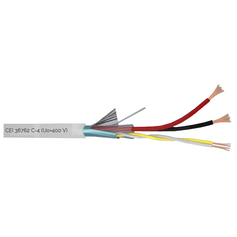 Cable 2 Hilos Para Bus De Comunicacion Rs485 Can Bus Medida 2x0.5 Cm Malla  Antiparasitaria