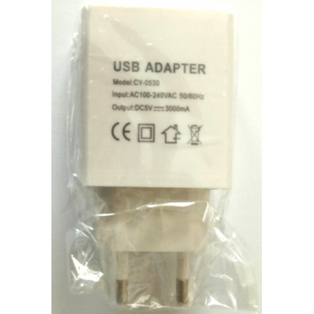 Adaptador USB 5V 3A, enchufe de la UE - Fuente de alimentación, cargador de batería