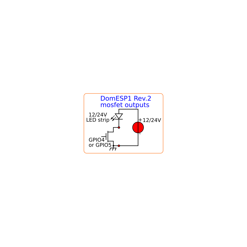 Creasol DomESP1: Input/output/supply board for ESP8266 module