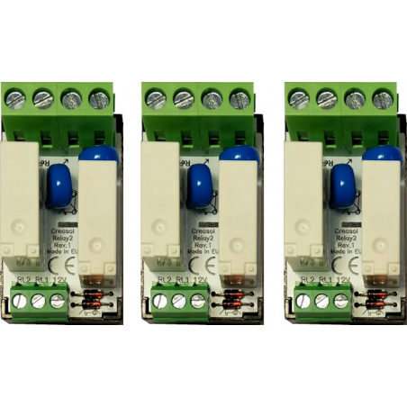 3x Relay module for home automation system
Every module has 2 relays
