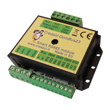 Creasol DomBus23: Módulo de casa inteligente com 2 relés, 1 mosfet, ...