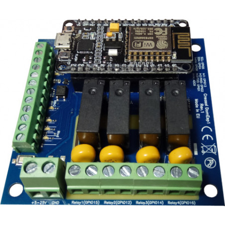 Creasol DomESP1: Input/output/supply board for ESP8266 module