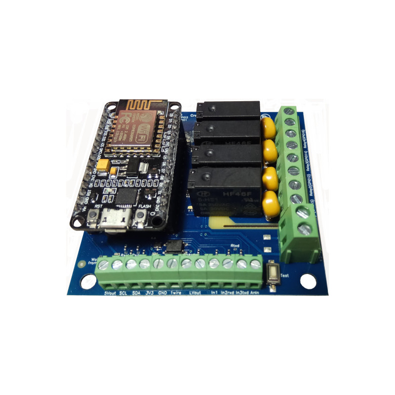 Creasol DomESP1: Input/output/supply board for ESP8266 module