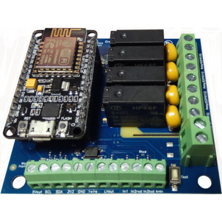 Creasol DomESP1: Input/output/supply board for ESP8266 module