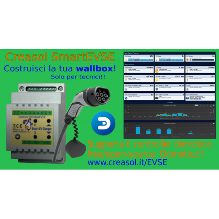 Creasol DomBusEVSE: smart module to make an EV charging station (Wallbox)