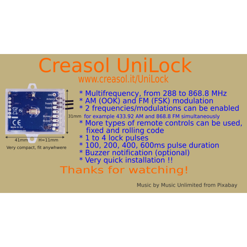 Creasol UniLock - Electric strike plate activator