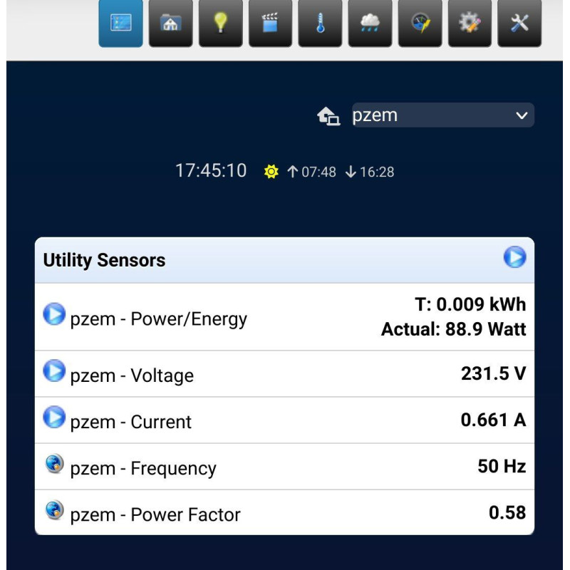 Contador de energía PZEM-016 con protocolo Modbus