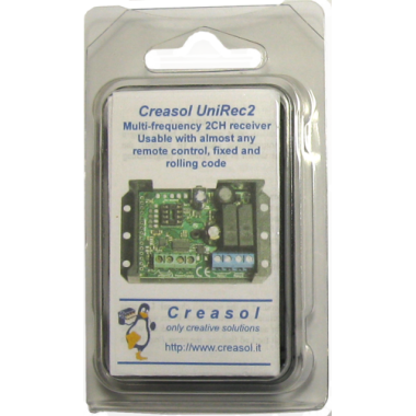 Creasol UniRec2: receptor multifrequência universal, 2 canais