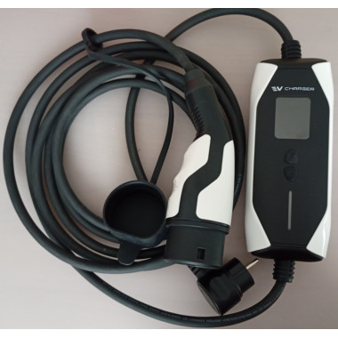 Smart EV portable charger, 6-8-10-13-16A, with WiFi + Tuya App, 5m type-2 cable + schuko