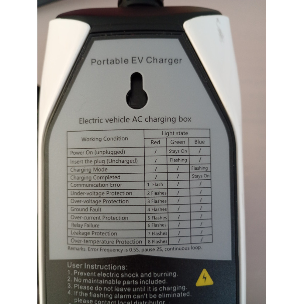 Chargeur portable pour véhicules électriques, 6-8-10-13-16 A, avec Wi-Fi et application Tuya