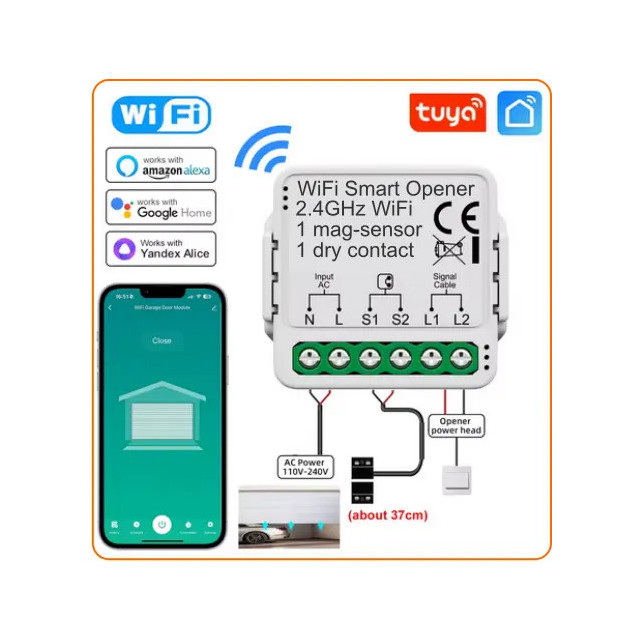 WiFi garage door or gate smart opener