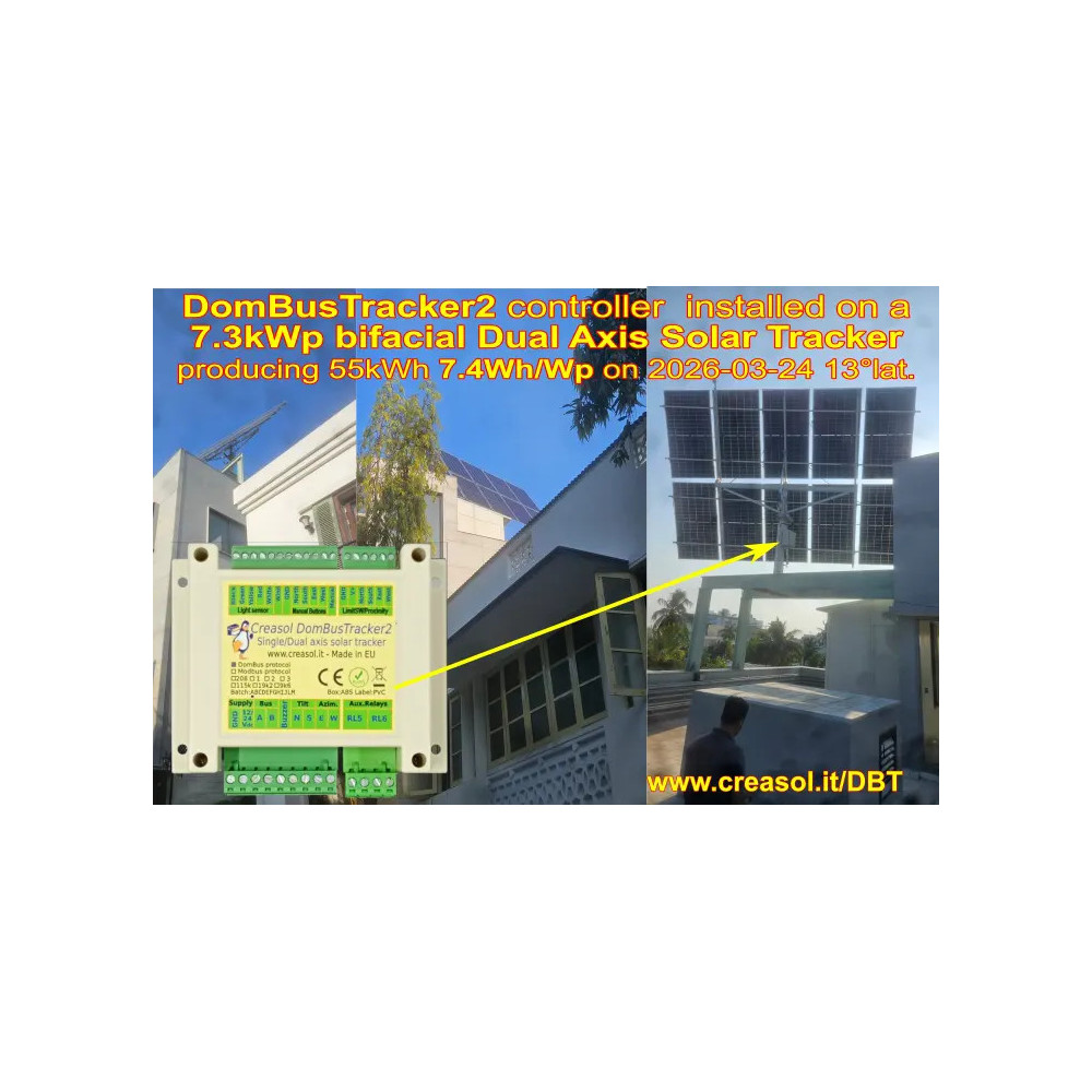 Single and dual axis solar tracker controller